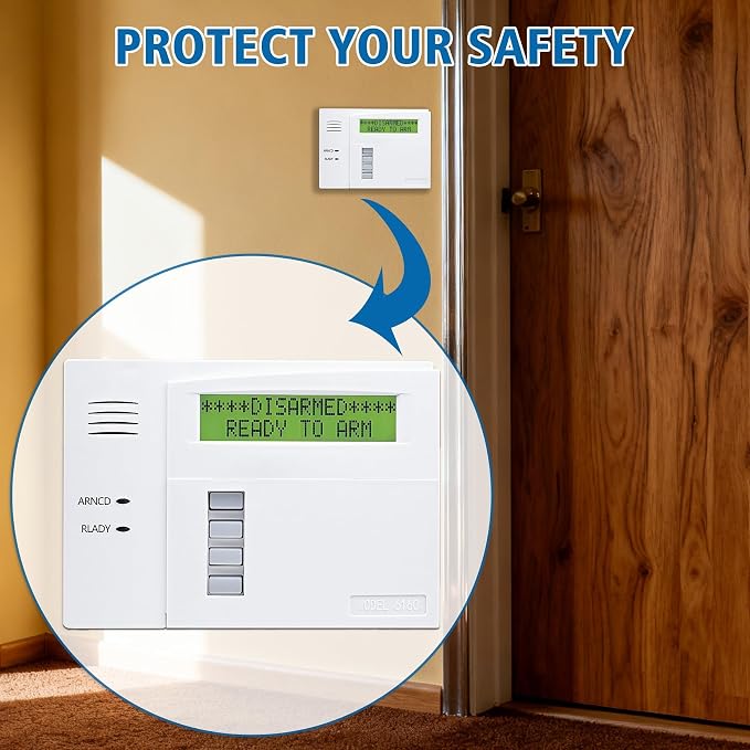 6160 Custom Alpha Alarm Keypad Display, Compatible with Honeywell VISTA-20P/15P/10P and Ademco Systems, Addressable Wired Security Keypad, Replacement for Ademco 6160 Keypad