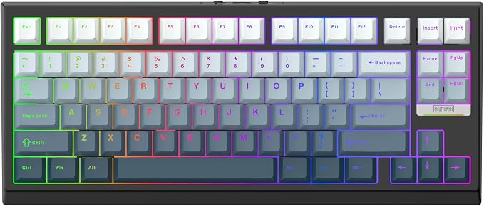 EPOMAKER G84 HE Wireless Hall Effect Keyboard, 8K Polling & 8000mAh, SOCD & DKS, Gaming Keyboard with Fast Trigger & Adjustable Actuation, RGB Backlit, PBT Keycap, Hot-Swap, for Win/Mac (Black)