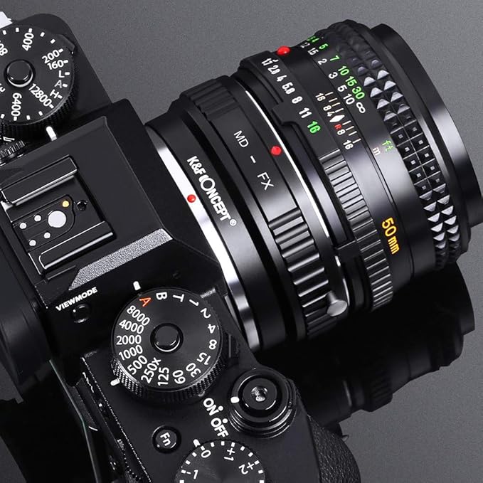 K&F Concept MD Minolta MD MC Rokkor Lens to Fujifilm FX Mount Camera Adapter,MD to FX Lens Adapter for Fuji X-Pro1 X-Pro2 X-E1 X-E2 X-M1 X-A1 X-A2 X-A3 X-A10