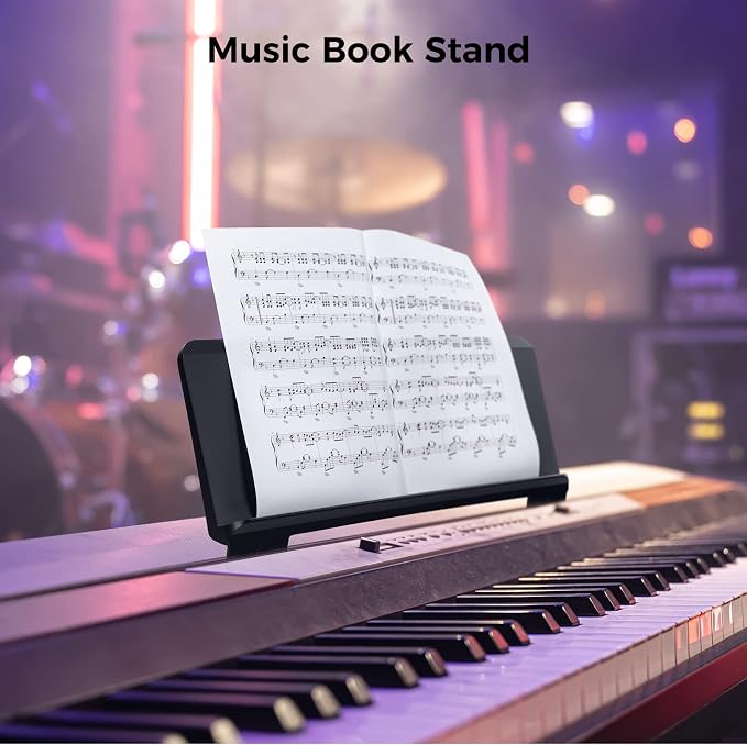 Electronic Keyboard Music Stand: Stable Plastic Professional Wide Thickened Music Book Holder Music Sheet Stand