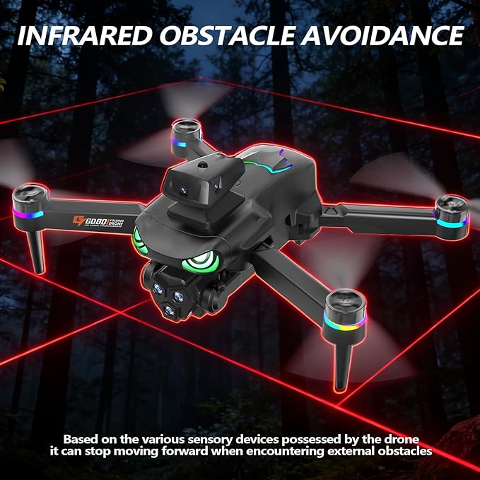 Drone with camera for adults, screen on controller, drone with obstacle avoidance, 2 Batteries, Optical Flow Positioning, One-Touch Takeoff/Landing, drone with camera for kids, toys for boys