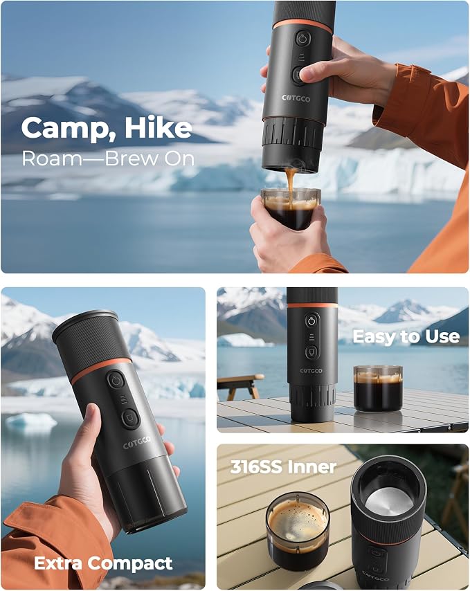 portable espresso machine (Black)