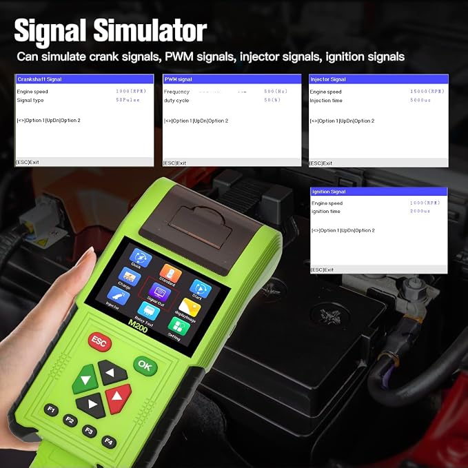 2023 TopDiag M200 Motorcycle Diagnostic Scanner Moto Fault Code Reader Battery Tester Motoscan Tool(OBD Version)