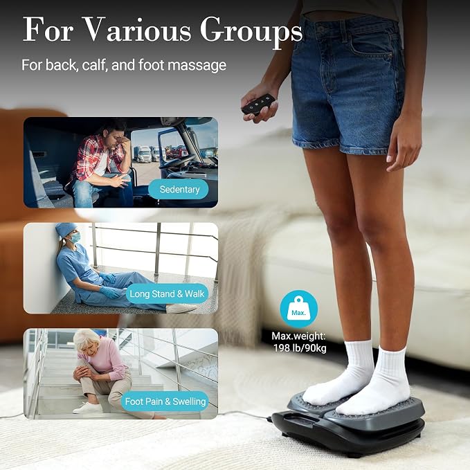 CuPiLo Foot Massager for Neuropathy FSA Eligible HSA, Adjustable Vibration Foot Massager with Heat & Remote Control, Electric Feet Massager for Legs Circulation, Plantar Fasciitis Pain, Stress Relief