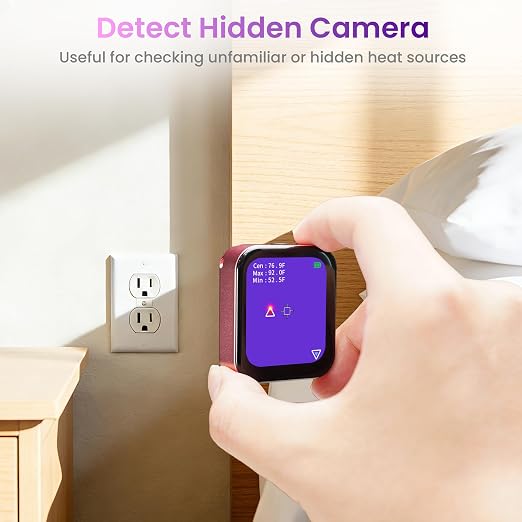 Mini Thermal Camera for Hidden Camera Detection & HVAC, Pink Beginner-Friendly Thermal Camera, Portable Infrared Imager for Water Leak Home Inspection