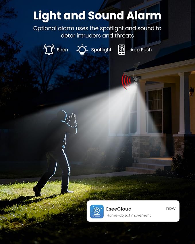 Hiseeu 4MP Dual Lens Wireless Solar Camera Outdoor for Home Security | 5G & 2.4G WiFi Pro, Auto Tracking, 360°PTZ, Motion Detection, 2-Way Audio, Color Night Vision, IP66 Waterproof