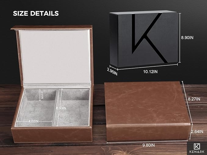 KK7 PLUS Faraday Box for Key Fobs, Signal Shielding Storage, Key cases | KENARK • Signal Shielding • Magnetic Closure • Modern Storage Design • Home & Office Use