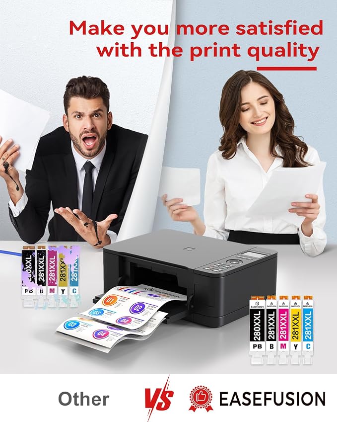 15 Pack 280XXL 281XXL 280 281 XXL Ink Cartridges to TR8620a TR8600 TR8620 TR8520 Ink Replacement for Canon PGI-280 CLI-281 XL to TR7520 TS702a TS9520 TS9521C TS6120 TS6220 TS9120 TS6320 TS8220 Printer