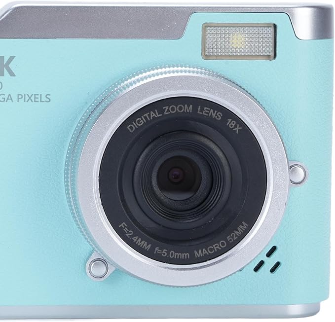 Digital Camera, 1080P HD 48MP Digital Point & Shoot Camera with 2.4 Inch HD Flip Screen, Built in LED Fill Light, 8X Digital Zoom, for Teens Students (Green)