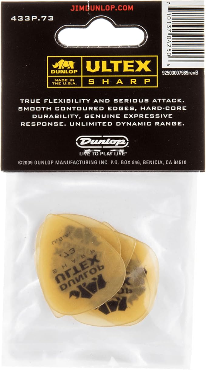 Jim Dunlop Ultex® Sharp Pick .73MM - 6 Pack