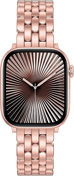 TOYOUTHS Designer Vintage Dressy Bracelet for Apple Watch Band Women 42/40/41/38/44/45/46/49mm, Stainless Steel Elegant Luxury Metal Strap for iWatch Series 11 10 9 8 7 6 5 4 SE/Ultra 3 2 1