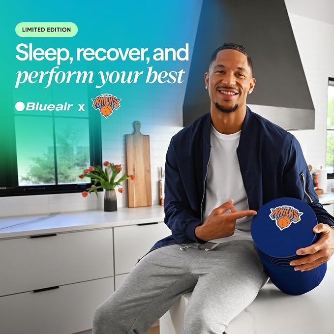BLUEAIR x New York Knicks Champions Edition Blue Signature Small Smart Air Purifier, Home & Office, Air Cleaner for Pets, Allergies, Dust & Smoke, Cleans 1,190 Sq Ft Per Hour, Quiet HEPA Air Purifier