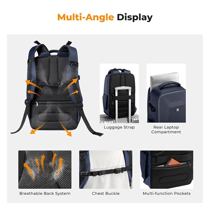 K&F CONCEPT Camera Backpack,Hardshell Photography DSLR Camera Bag with 15-15.6 Inch Laptop Compartment Hard Shell Camera Case Compatible with Canon/Nikon/Sony/DJI Mavic Drone
