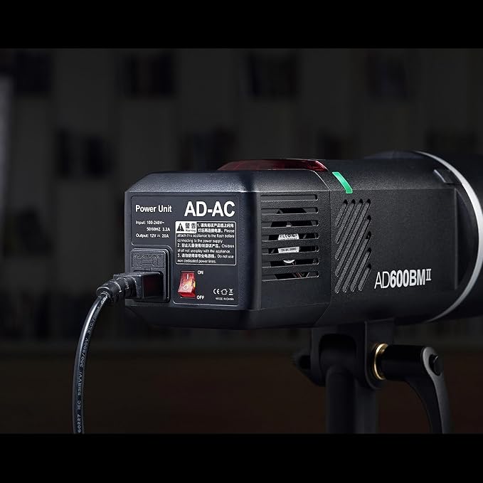 Godox AD-AC Power Unit for AD600/ AD600M/ AD600B/ AD600BM/ AD600BM II Flash, AC Power Adapter for Godox AD600BM II