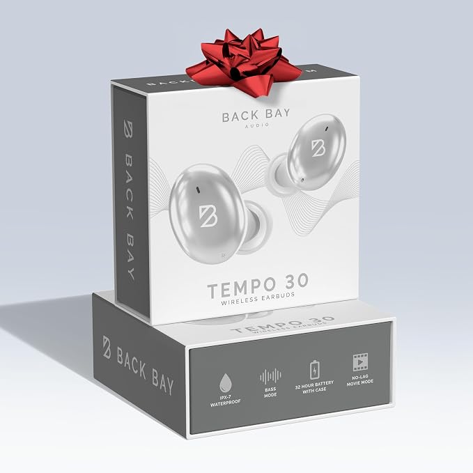 Back Bay Audio Wireless Earbuds for Small Ears, Award-Winning Sound w/Bass Mode, Durable Sweatproof Bluetooth Earbuds, Comfortable for All Ears