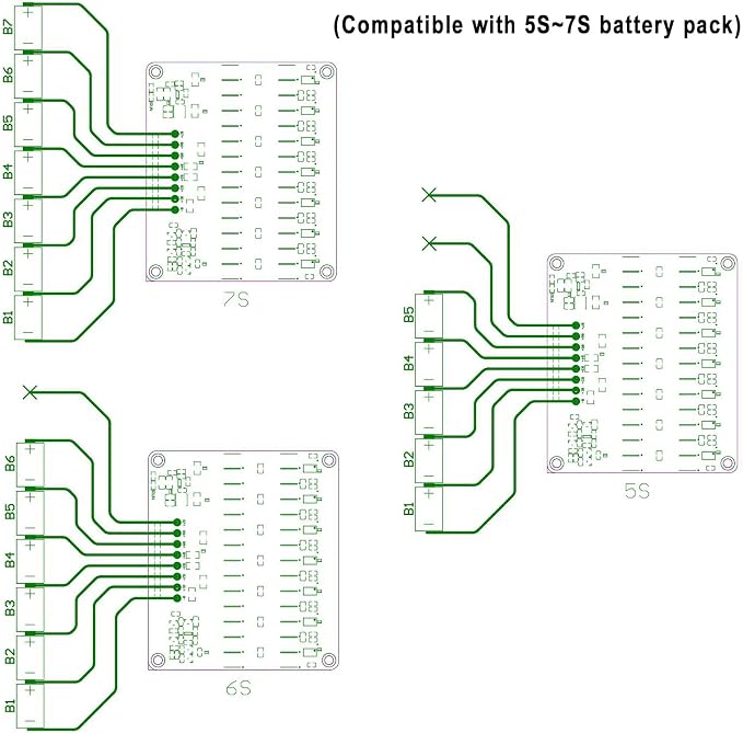 6S 7S 5.5A Capacitor Active Equalizer Balancer LFP Lifepo4 Lithium Lipo/Titanate LTO Battery Energy Transfer Active Equalization Module Faster Whole Group Balancer