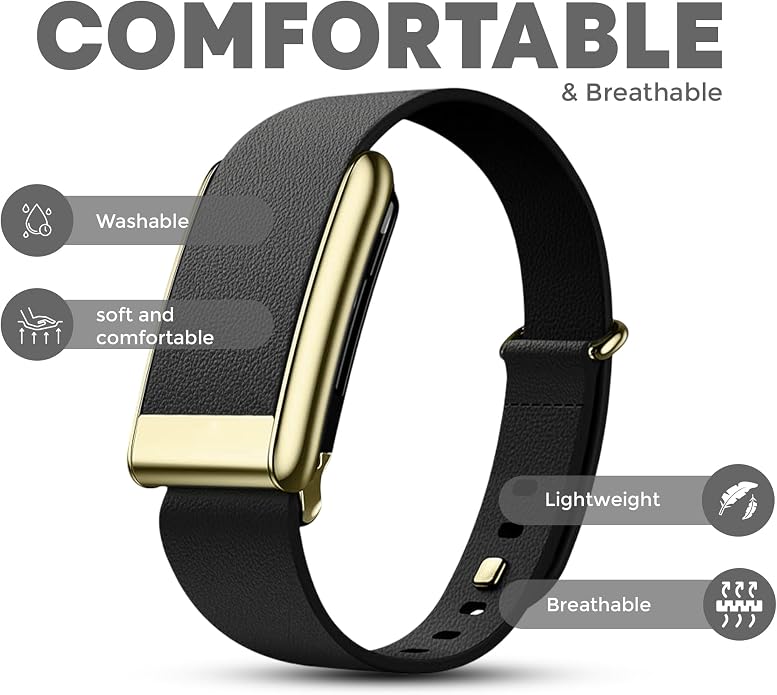 DADO Luxe Tapered Leather Replacement Band Compatible with WHOOP 5.0, One, Peak, and Life Fitness Tracker – Durable & Comfortable | Not for Whoop Gen 4