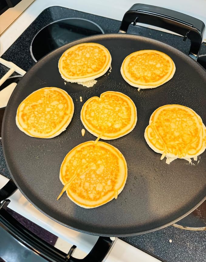 18.5" Electric Griddle for Teff Pancakes, Injera, Anjero, Crepe, Lefse, Mogogo & Mitad - Adjustable Digital Heat Control, Even Heat Distribution, Non-Stick Surface