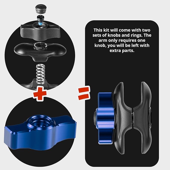 Tackform Link Vent Mount Universal Phone Holder - Compatible with 2021-2025 Ford F150 & Raptor, 2023-2025 Ford Super Duty | Aluminum | Zero Slip, Anti-Scratch | 2" Arm | Blue