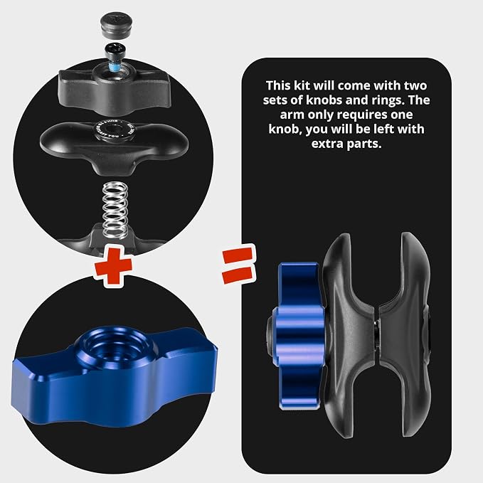 Tackform Link Vent Mount Magnetic Phone Holder - Compatible with MagSafe, 2021-2025 Ford F150 & Raptor, 2023-2025 Ford Super Duty | Billet Aluminum | Zero Slip | 2" Arm | Blue