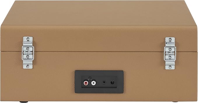 Crosley CR8017B-TA Voyager Vintage Portable Vinyl Record Player Turntable with Bluetooth in/Out and Built-in Speakers, Tan