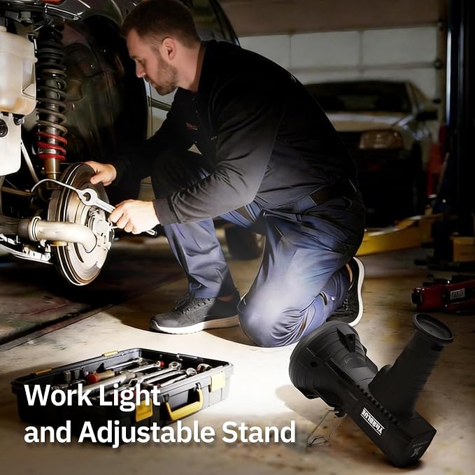 YIERBLUE Rechargeable Spotlight Floodlight Combo 2200,000 High Lumen, Super Bright IP67 Waterproof Spotlight Flashlight with COB Floodlight Runtime up to 15Hrs, with Foldable Stand and Red Lens