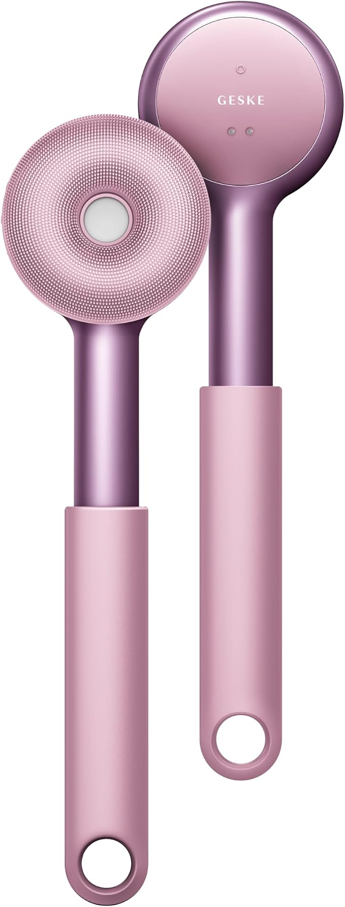 GESKE LED Sonic Full-Body Brush | 9 in 1 | Body Cleansing Brush & Intensive Exfoliator with LED | with SmartSonic Pulsations | Expert Deep Cleansing & Massage | Rough Skin Remover | Adjustable Handle