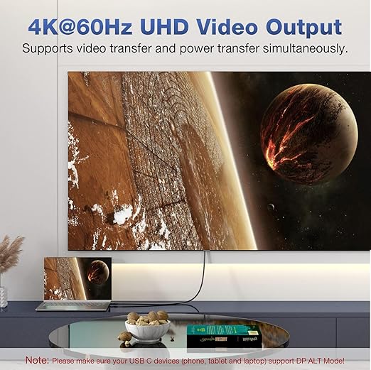 USB C 3.2 Gen 2 Cable, 16.5FT 20Gbps Type C 4K@60Hz UHD Video 5A/240W PD3.1 Fast Charge Compatible with Thunderbolt 3/4 for Phone 15Pro MacBook Monitor 5M