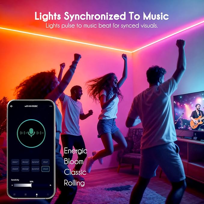 Shine Decor IP68 LED Strip Light 52.5 FT, DC 24V RGB+IC LED Strip Lights, Outdoor Rope Lights with Remote APP Control Music Sync, Color Chasing LED Lights Strip for Chrismas, Pool, Home Decor