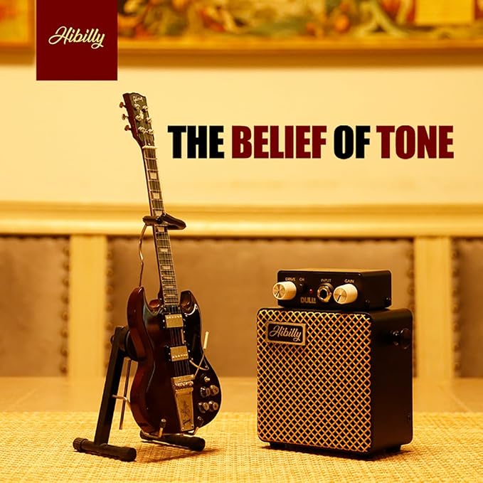 Mini Pocket Guitar Amplifier and Micro Amp for Professional Performances and Practice Sessions Color (Darkling Black - Dull 3 Guitar)