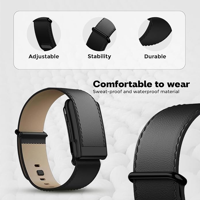 DADO Luxe Tapered Leather Replacement Band Compatible with WHOOP 5.0, One, Peak, and Life Fitness Tracker – Durable & Comfortable | Not for Whoop Gen 4