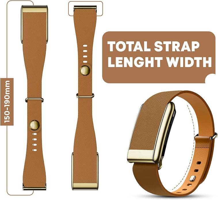 DADO Luxe Tapered Leather Replacement Band Compatible with WHOOP 5.0, One, Peak, and Life Fitness Tracker – Durable & Comfortable | Not for Whoop Gen 4
