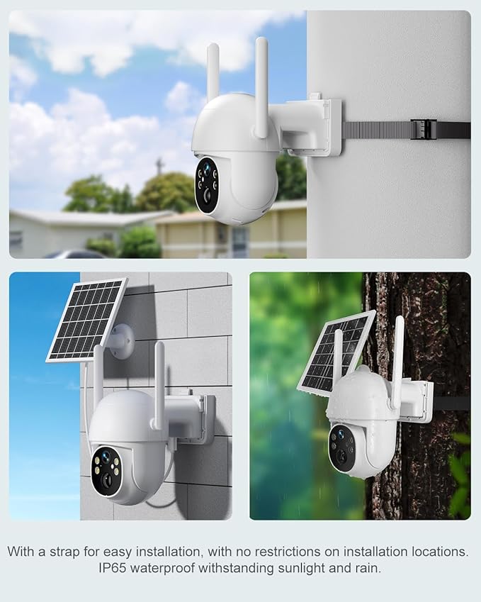 SANSCO 4G LTE Cellular Solar Security Camera Wireless Outdoor, Lifetime Free Unlimited Data, NO WiFi 2K Color Night Vision, PTZ 360 View, 2 Way Audio, Motion Detection (4G Unlimited-2Pack)