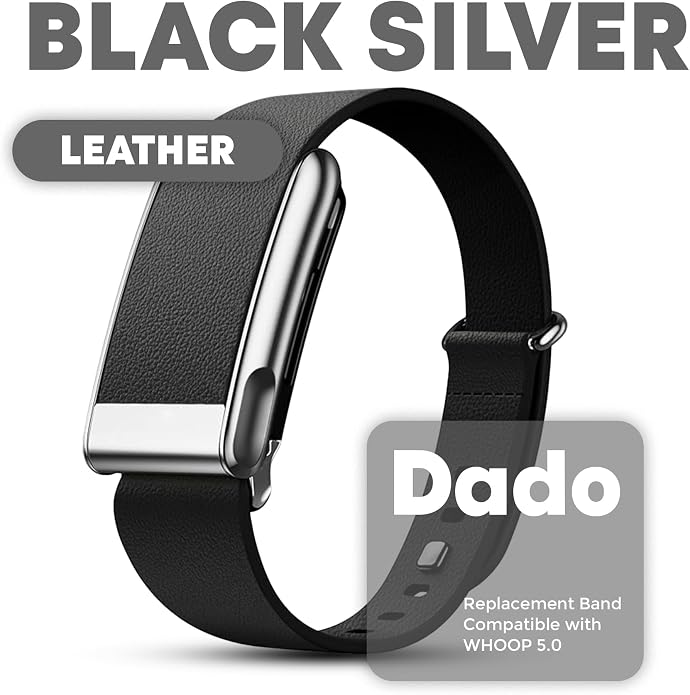 DADO Luxe Tapered Leather Replacement Band Compatible with WHOOP 5.0, One, Peak, and Life Fitness Tracker – Durable & Comfortable | Not for Whoop Gen 4