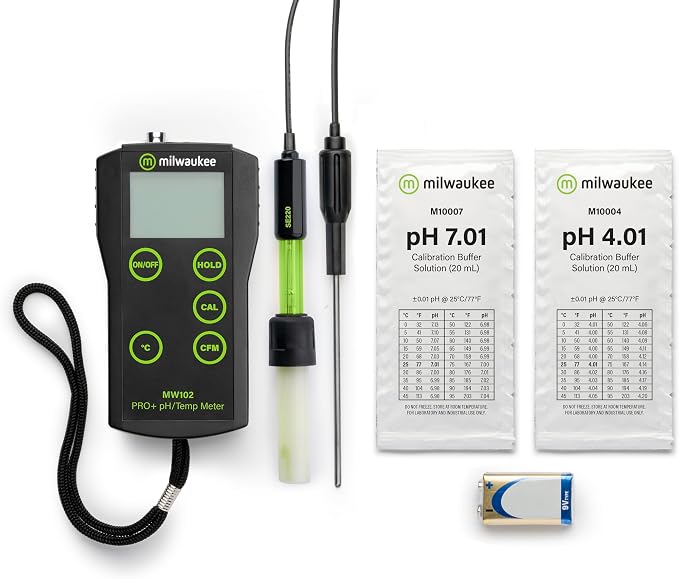 Milwaukee Portable pH/Temperature Meter - MW102