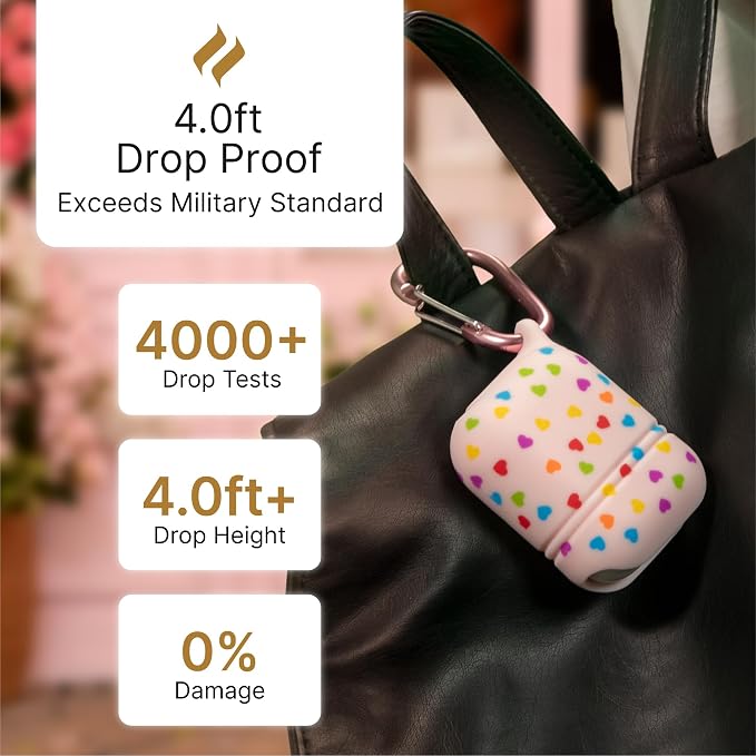 Catalyst Waterproof Case for AirPods 2nd Generation and AirPods 1st Generation - Wireless and USB-C Charging High Drop Protection AirPod Gen 2 and Gen 1 Case with Carabiner, One Piece Design