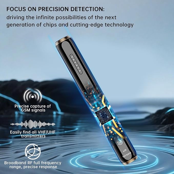Hidden Camera Detectors – Small Anti Spy with Audio/Video GPS Tracker RF Detector for Wireless Cameras Cars Tracking Device - Mini Travel Pen for Finding Voice Recorder Bug Devices (Small Size)
