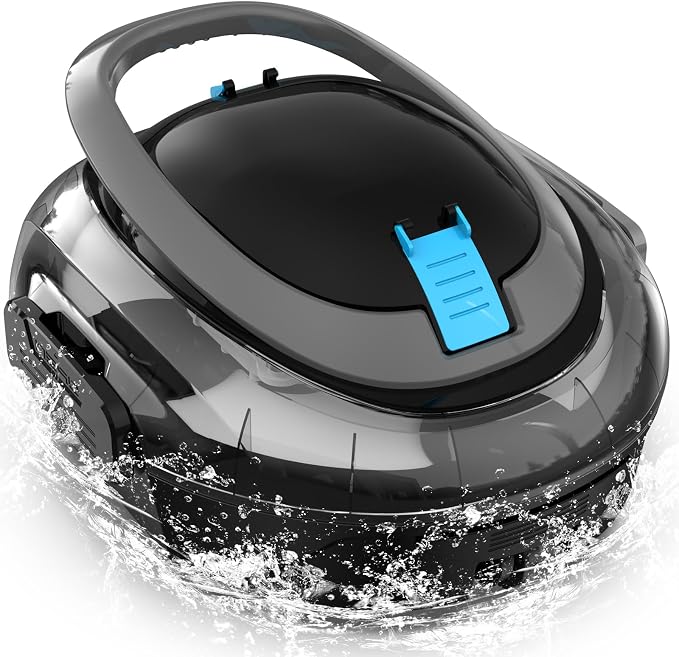 S2 Pool Vacuum Robot for Above Ground Pools, Cordless Operation, 80-Min Runtime, Coverage up to 766 sq ft, Efficient Cleaning Performance, Self-Parking and Easy Maintenance (Jet Black)