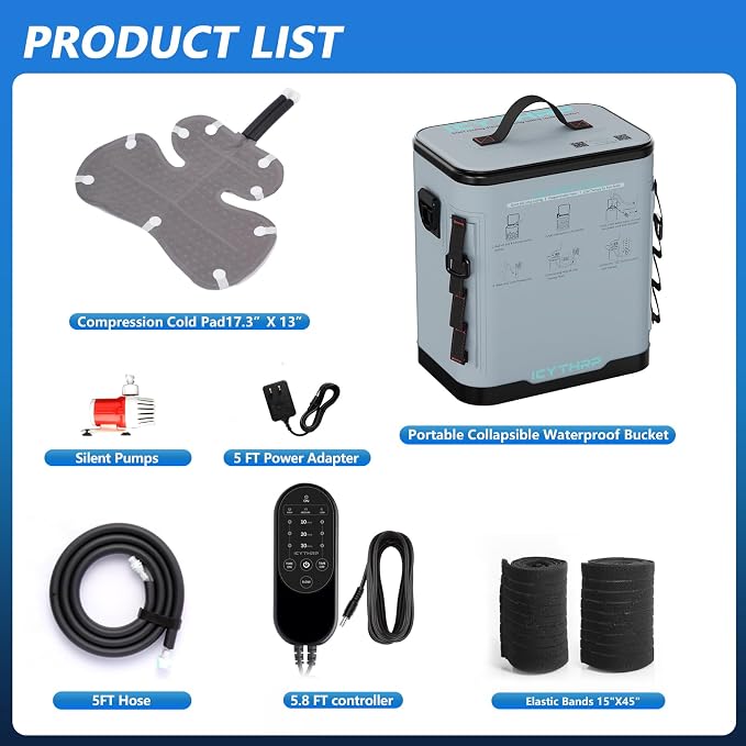 ICYTHRP Cold Therapy Machine with Programmable Timer, FSA Eligible HSA, Portable Ice Machine for Shoulder After Surgery, Shoulder Replacement Recovery System with Specific Shoulder Pad
