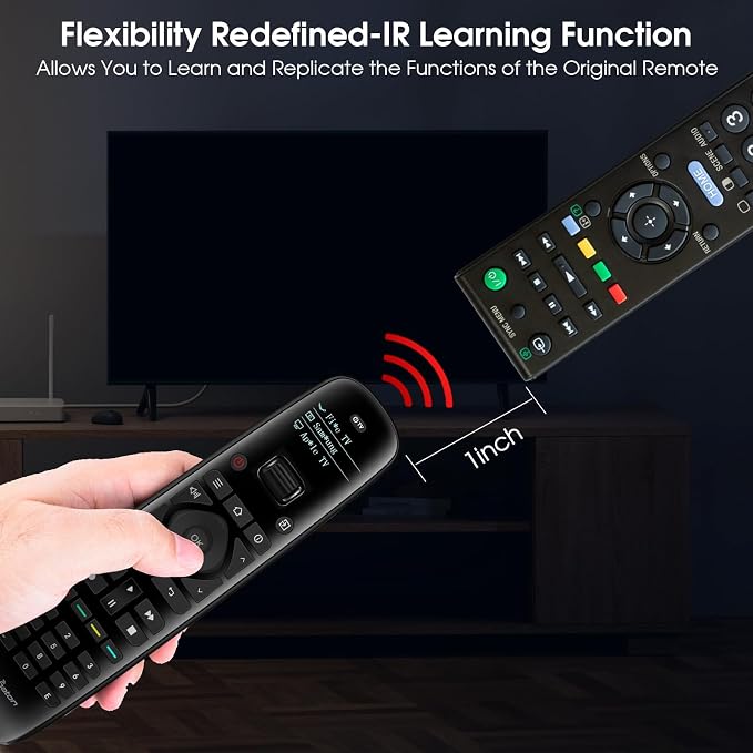 SofaBaton U2 Universal Remote Upgrade Backlit Button,Improved Scroll, All in One Universal Remote Control with App Control, Custom Macros, Compatible with Smart TVs,Sound Bar and DVD