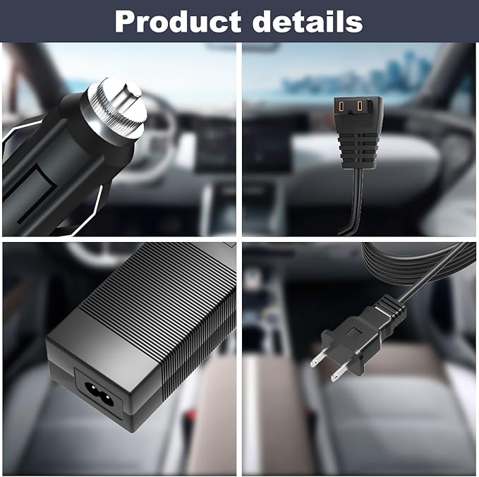 Power Cord Kit for Car Refrigerator Compatible with Alpicool, Bodega, Euhomy, BougeRV, ARB, ICECO, Setpower, JoyTutus Car Refrigerator Power Adapter