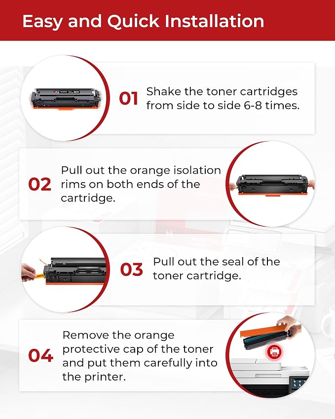 067H Toner Cartridge Set - MF656Cdw MF654Cdw Toner Replacement for Canon 067 067H, for Canon MF656cdw Toner Cartridges, for Color ImageClass MF656Cdw LBP632Cdw MF654Cdw MF653Cdw LBP633Cdw (4 Pack)