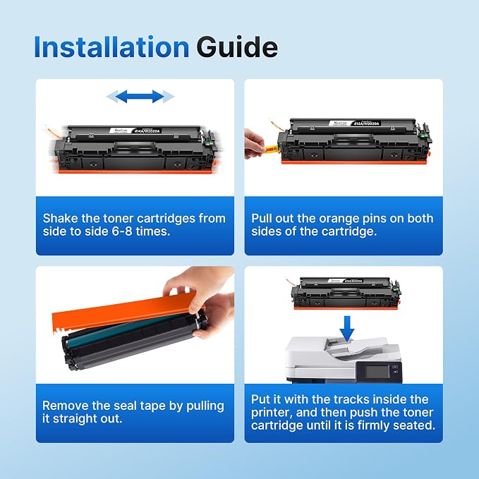 414A Toner Cartridges 4 Pack- MFP M479fdw Replacement for hp 414a 414x toner cartridges 4 pack for HP Color LaserJet Pro MFP M479fdw M479fdn M479dw Pro M454dw M454dn M479 M454 M480f Printer丨W2020A