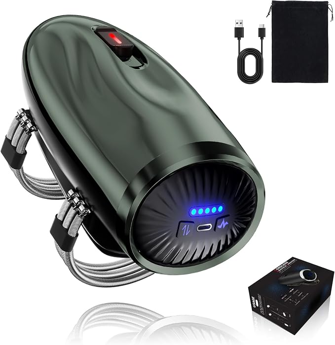 Cordless Handheld Massage,Professional Barber Cordless Handheld Massager,5-Speed Adjustment Button,5massage Modes,Neck/Legs/Hand Massage，2600AMH USB Charge (Green)