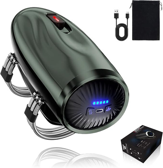 Cordless Handheld Massage,Professional Barber Cordless Handheld Massager,5-Speed Adjustment Button,5massage Modes,Neck/Legs/Hand Massage，2600AMH USB Charge (Green)