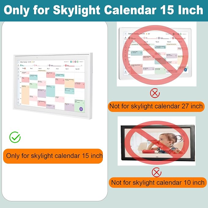 12V Power Cord Kit for Skylight Calendar Compatible with Skylight Calendar 15 Inch Power Adapter Charger