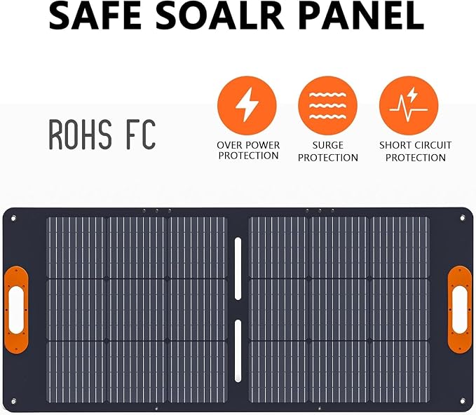 ALLWEI 300W Solar Generator with 100W Solar Panel Included, 256Wh Portable Power Station with AC Outlet USB Port, Solar Powered Battery Generator for Outdoor Camping, Home Backup, Power Outage