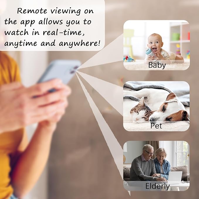2026 Upgraded Camera Charger with WiFi Wireless Charger, 4K Security Camera Wireless Outlet Charger 160 Wide View & Remote App View (2.4GHz Nanny Cam for Home Indoor)