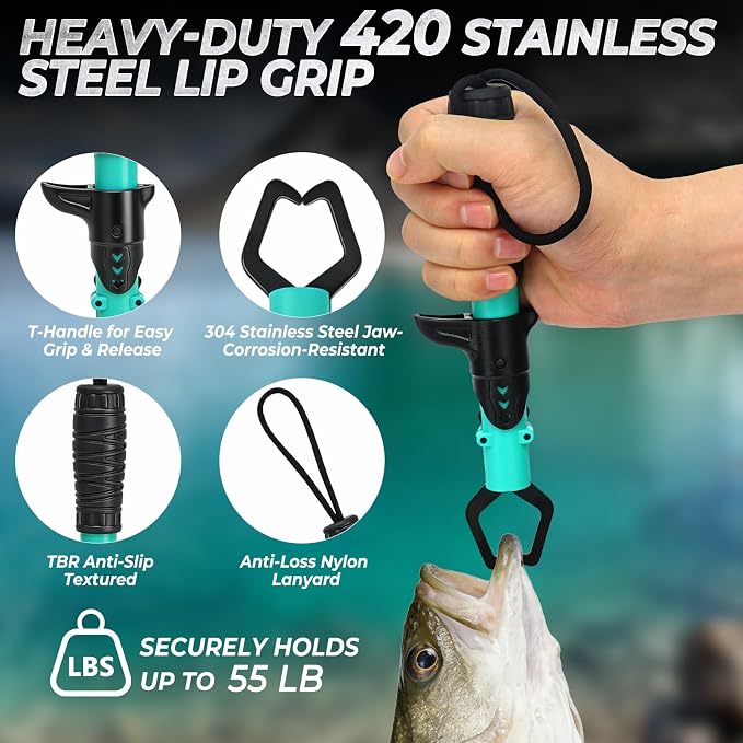 Jenseits Fishing Tool Kit, Fish Gripper, Fishing Pliers, Digital Fish Scale, Fillet Knife, Hook Remover & Fishing Accessories Set, Freshwater Saltwater Fishing Gear, Fishing Gifts for Men Angler