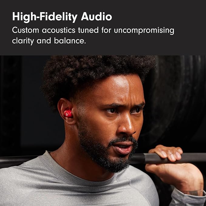 Beats Solo Buds - Wireless Bluetooth Earbuds with USB-C Charging Cables (1.5) - Transparent Red